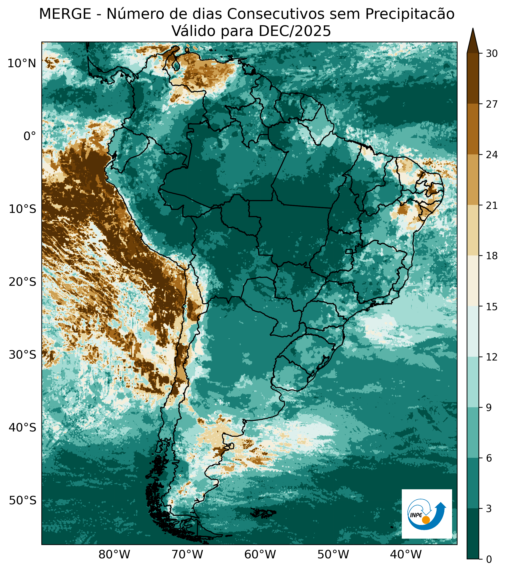 Dias consecutivos sem precipitação