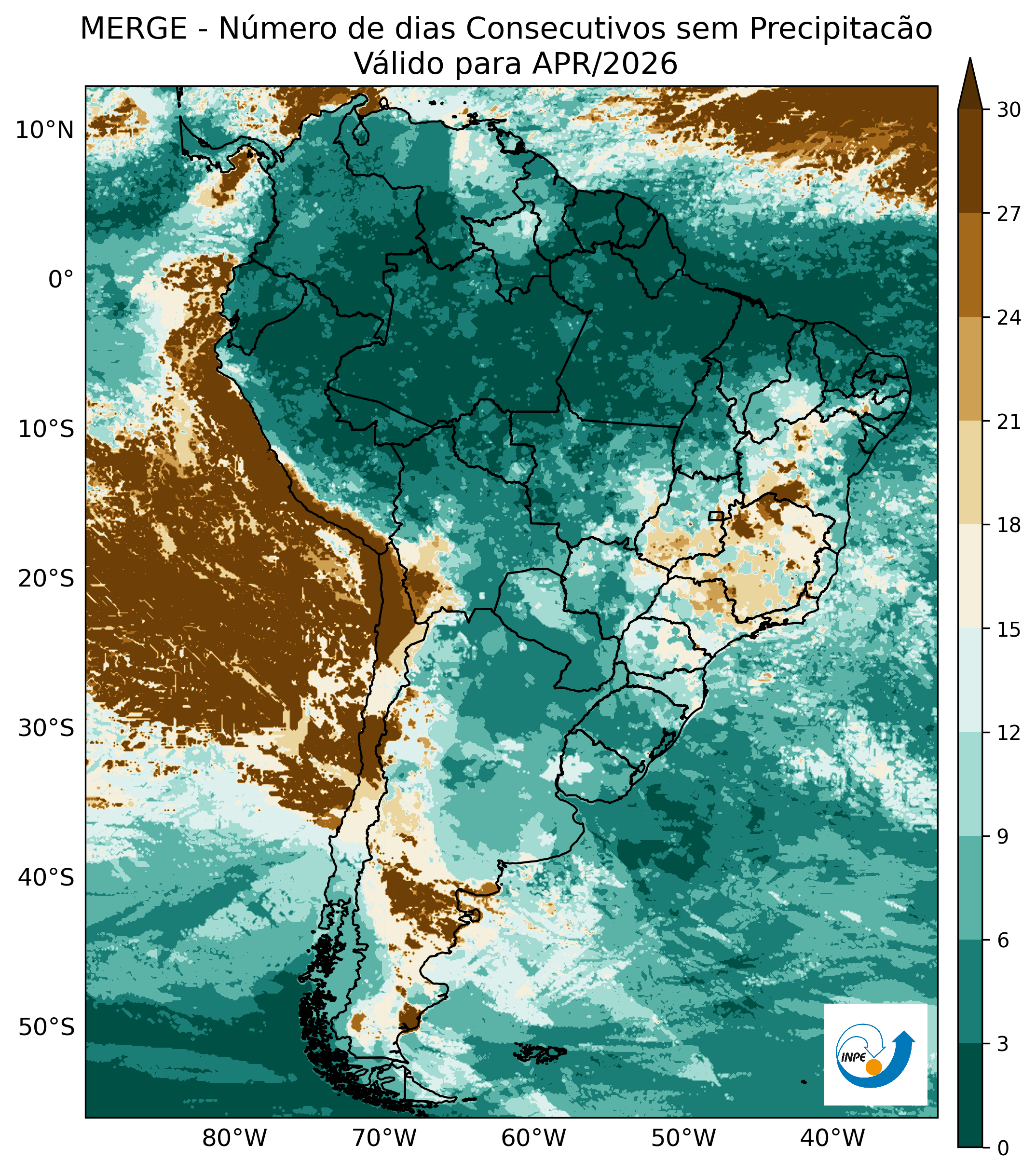 Dias consecutivos sem precipitação