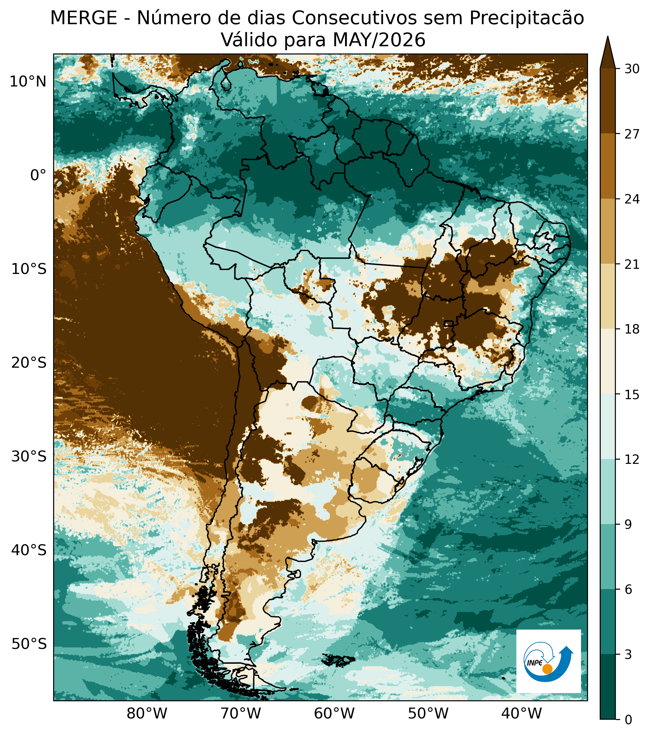 Dias consecutivos sem precipitação