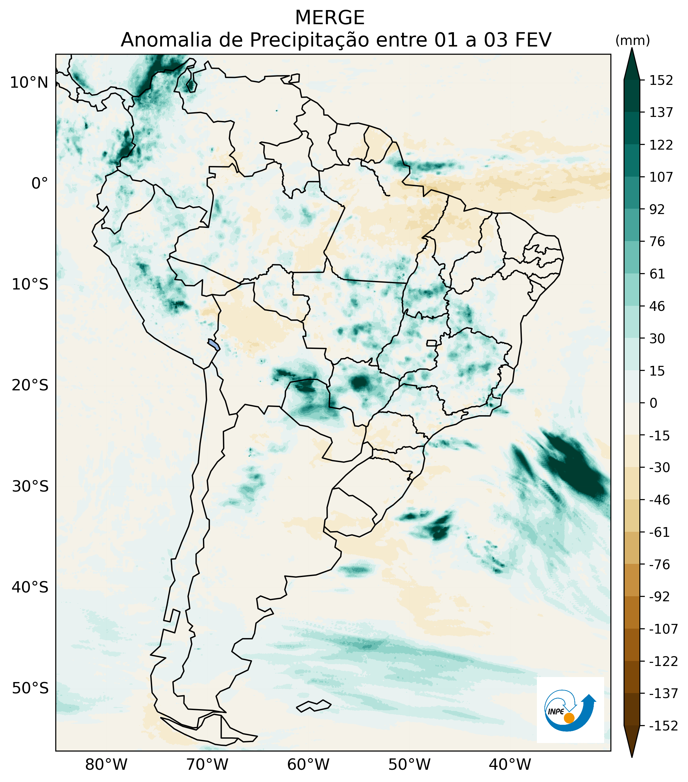 Anomalia de Precipitação – Mês Atual