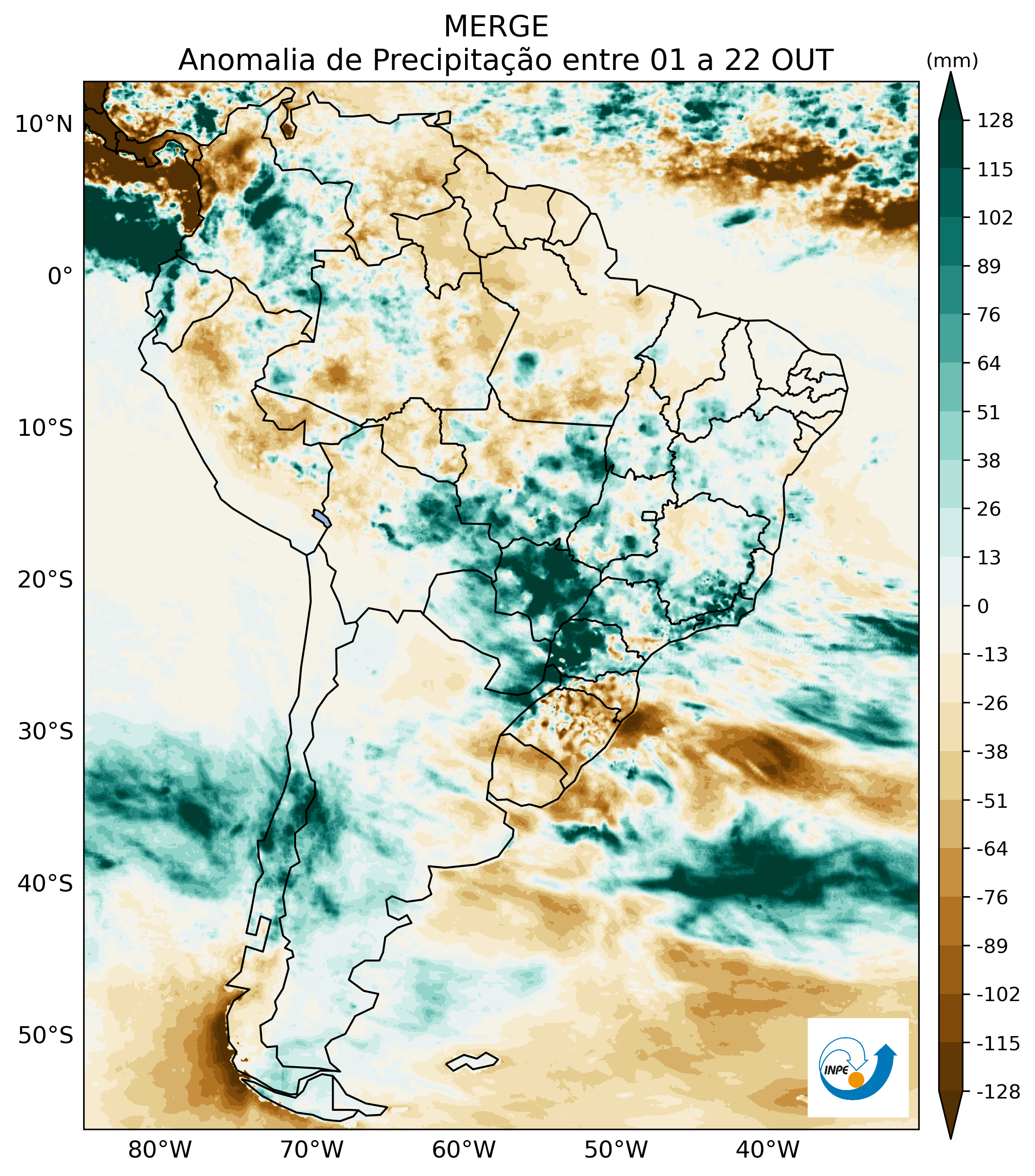Anomalia de Precipitação – Mês Atual