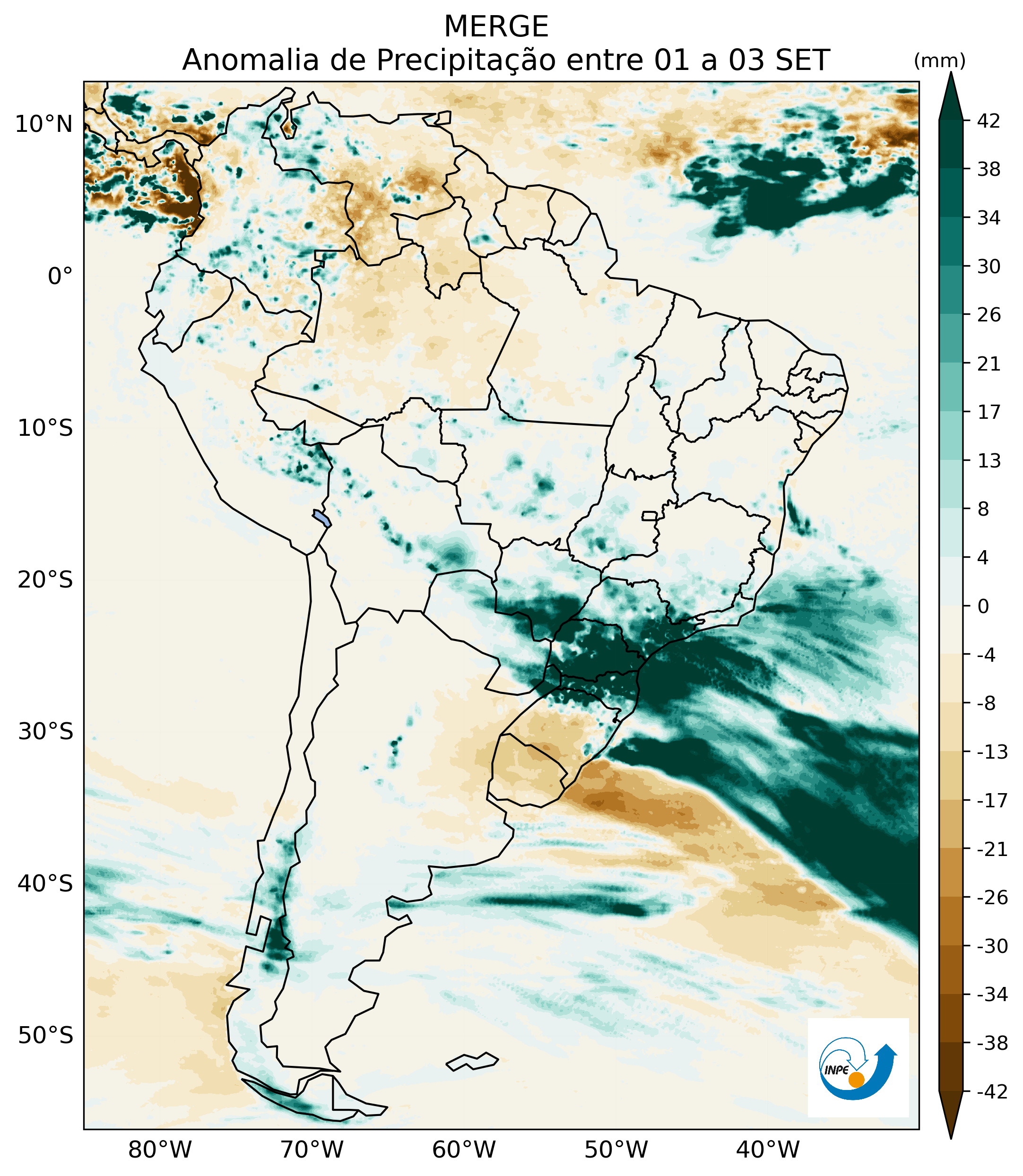 Anomalia de Precipitação – Mês Atual