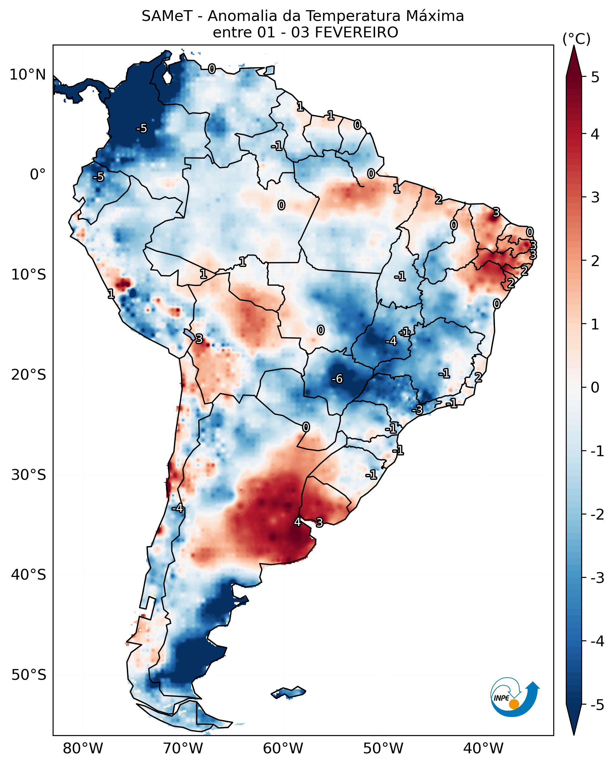 Mapa CPTEC ANOMALIA_TMAX