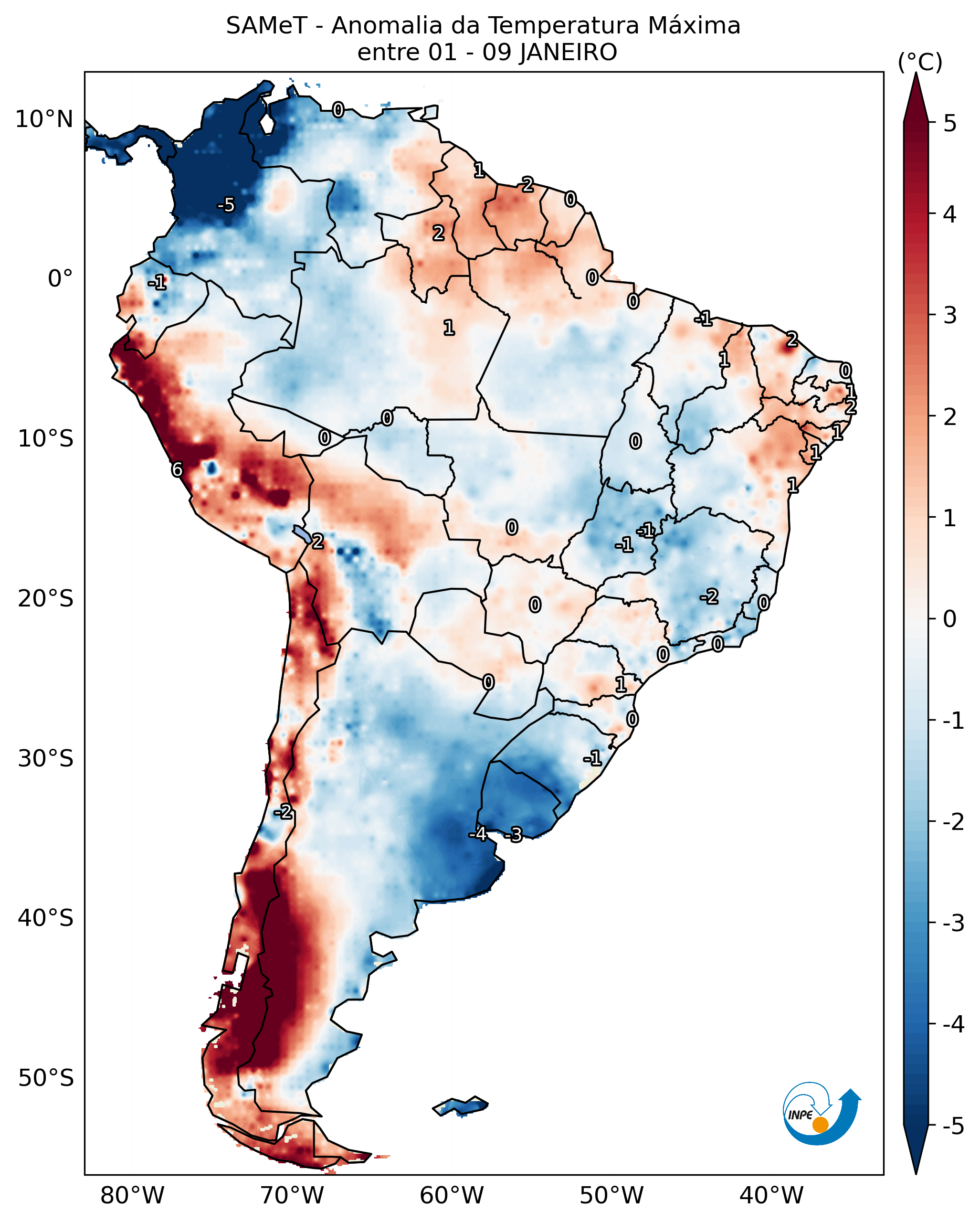 Mapa CPTEC ANOMALIA_TMAX