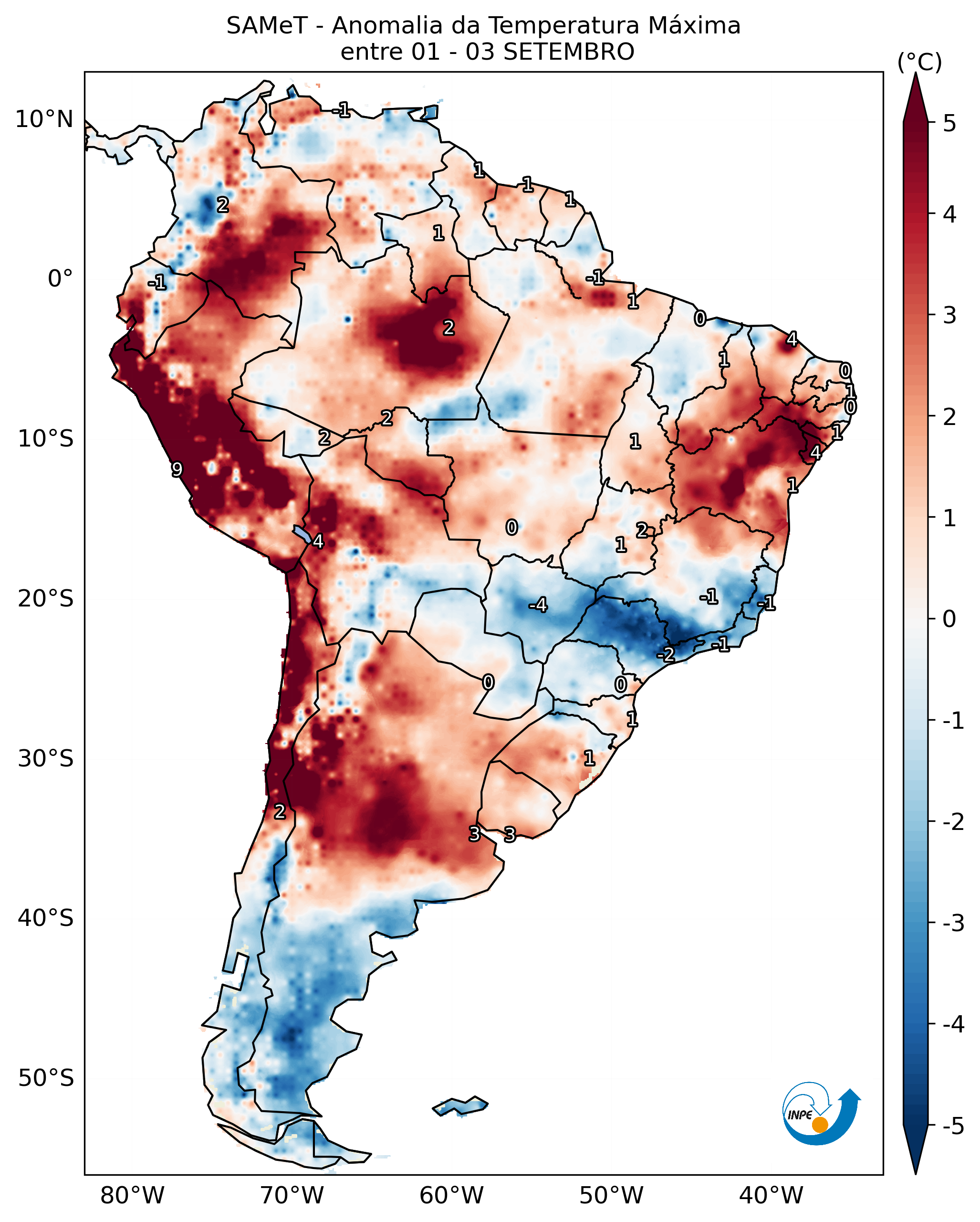 Mapa CPTEC ANOMALIA_TMAX