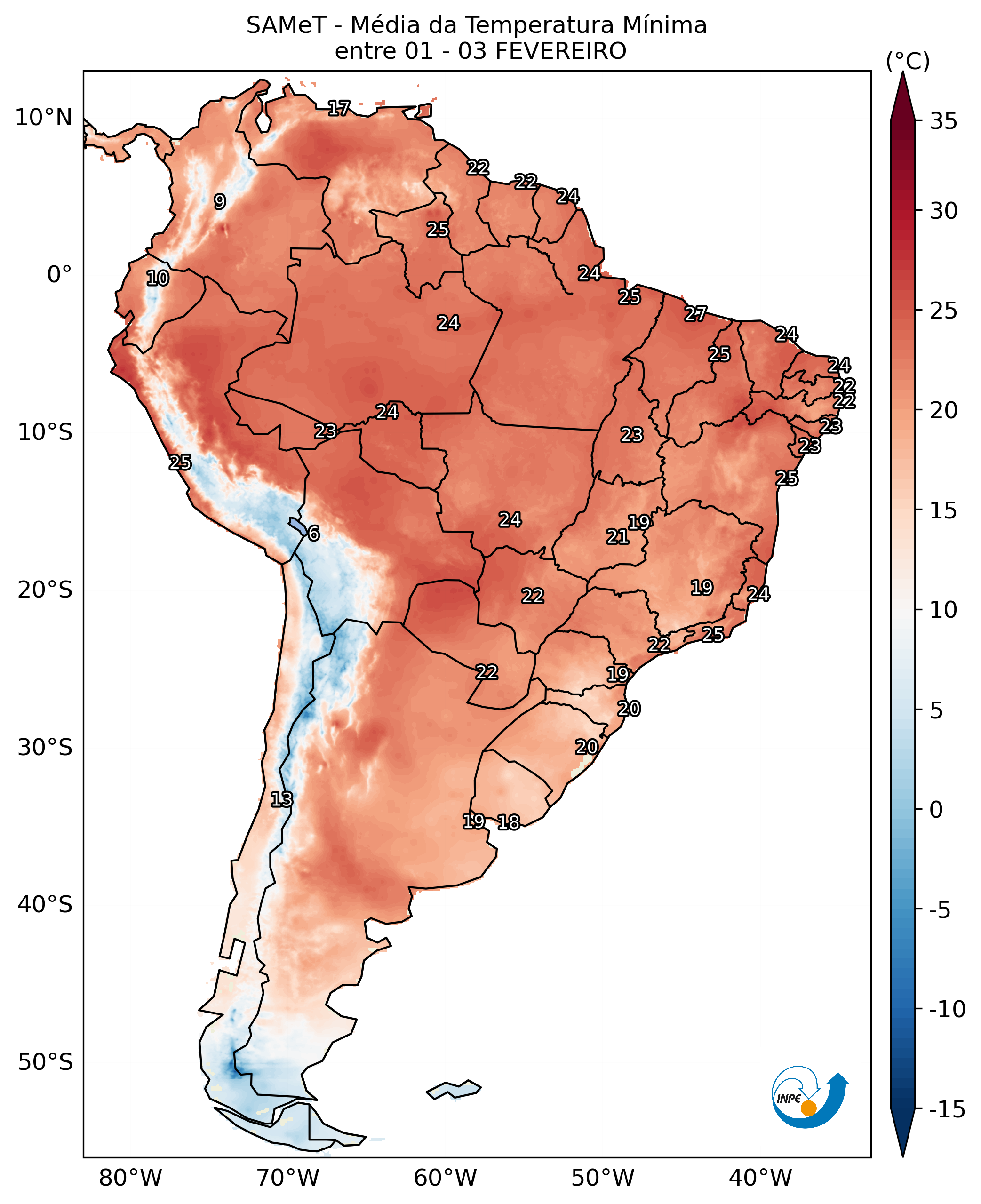 Mapa CPTEC CLIMA_TMIN