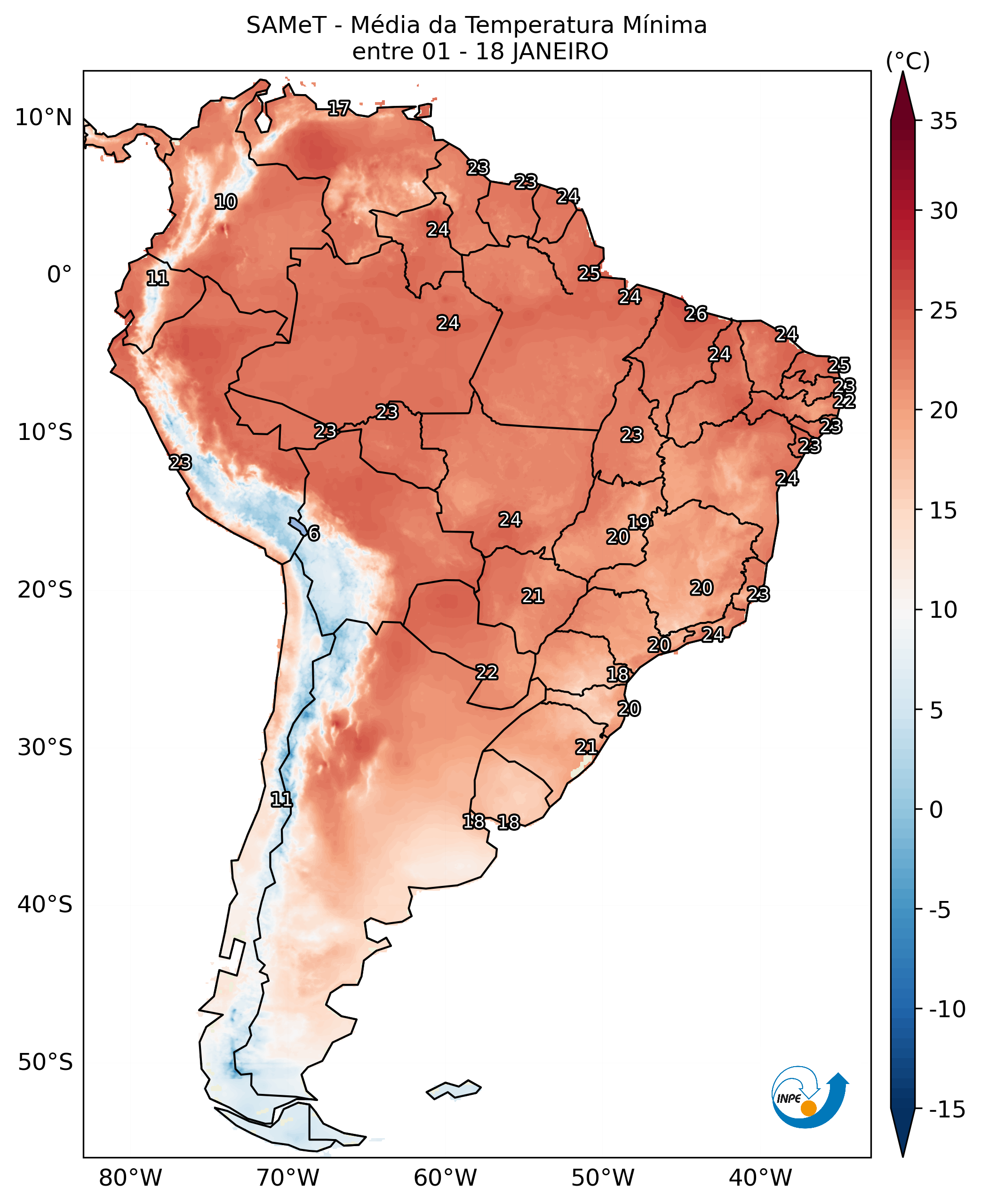 Mapa CPTEC CLIMA_TMIN