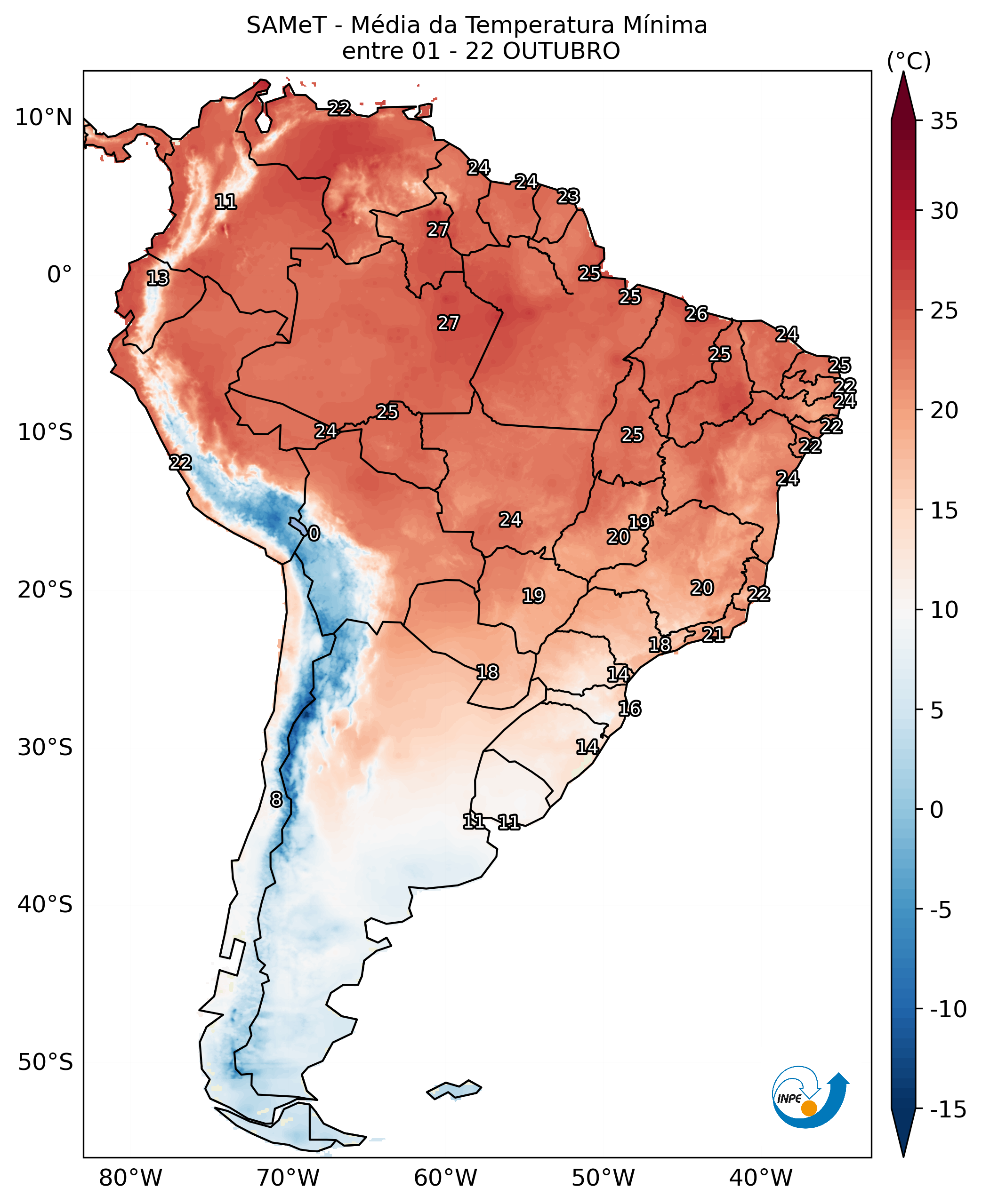 Mapa CPTEC CLIMA_TMIN