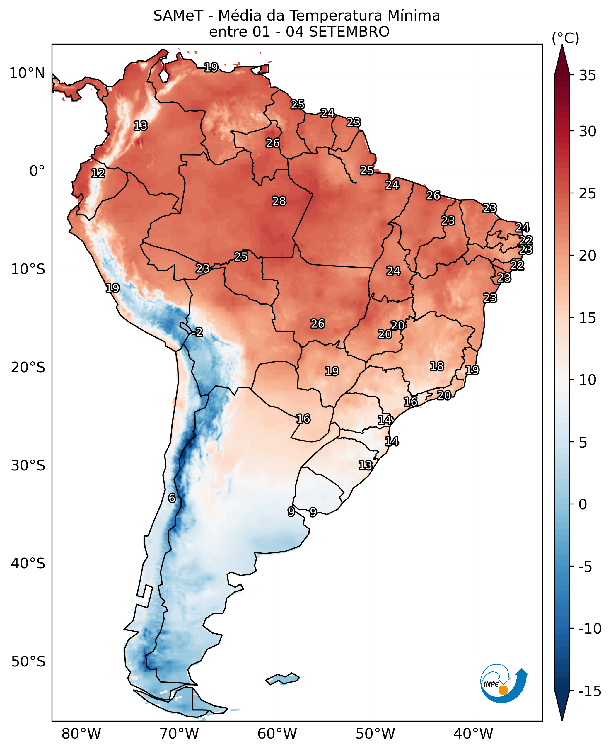 Mapa CPTEC CLIMA_TMIN