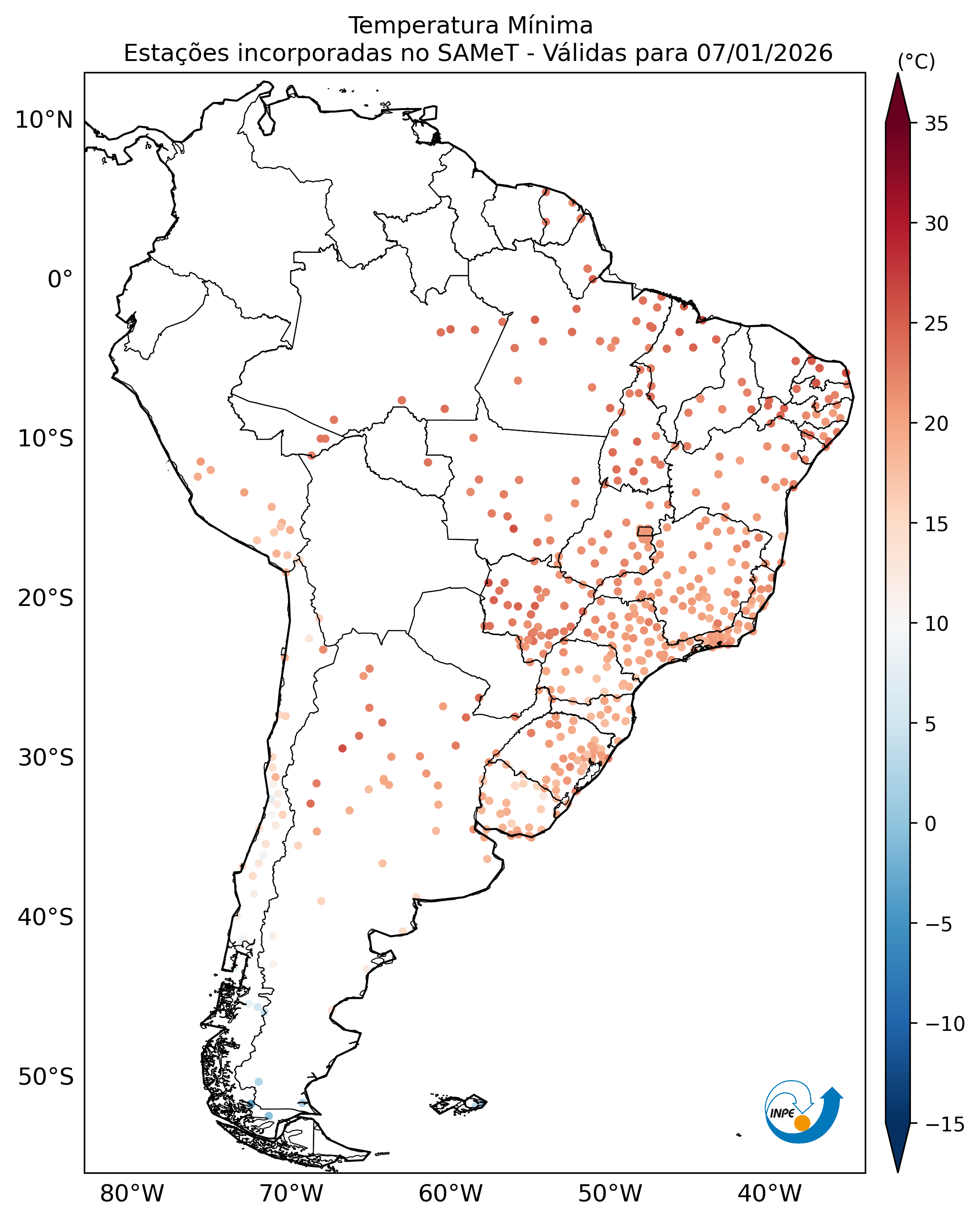 Mapa CPTEC TMIN_OBS