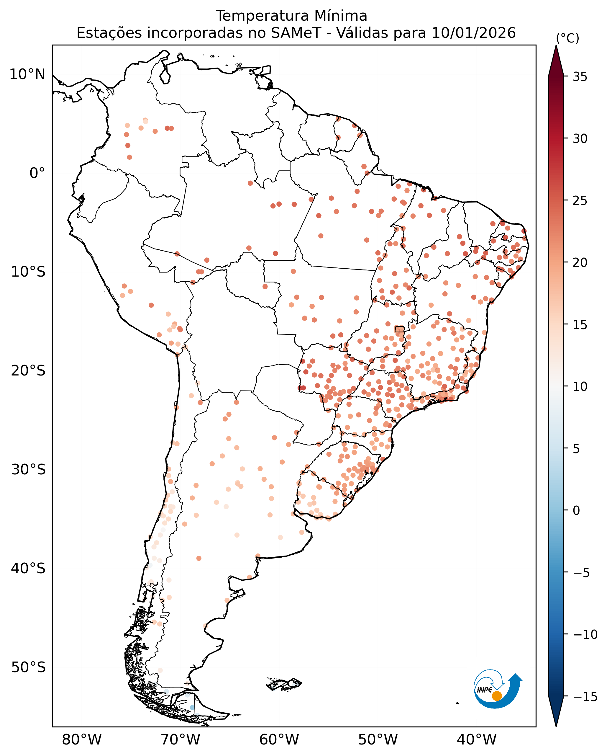 Mapa CPTEC TMIN_OBS