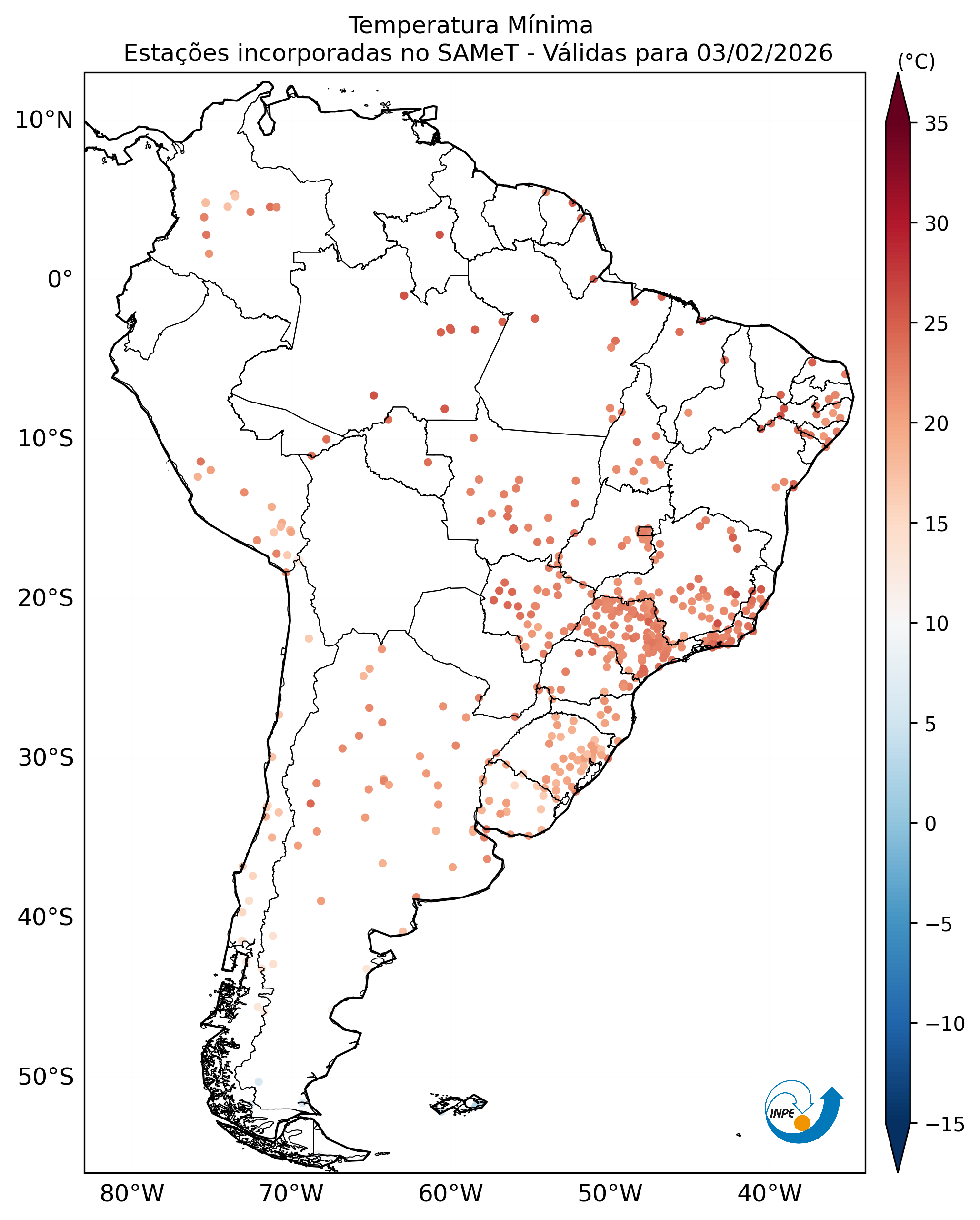 Mapa CPTEC TMIN_OBS