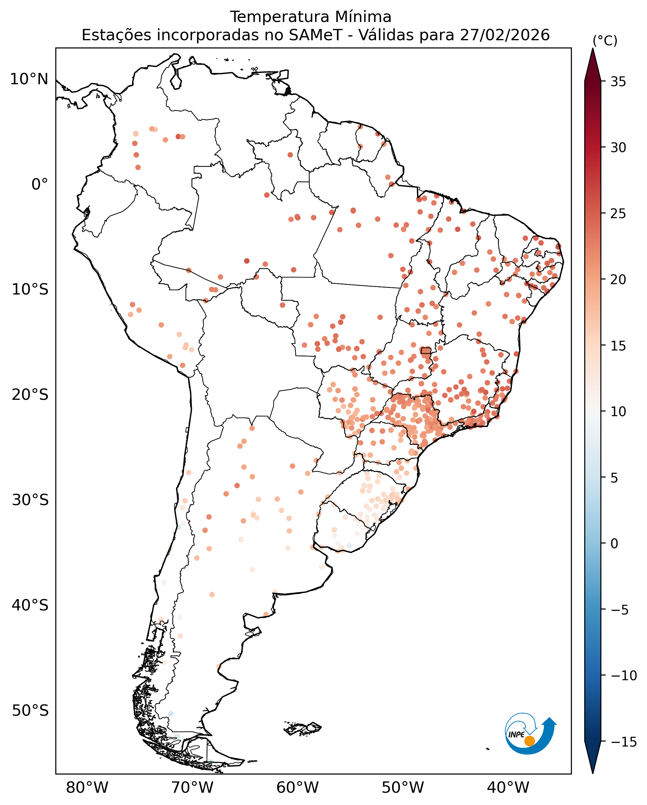 Mapa CPTEC TMIN_OBS