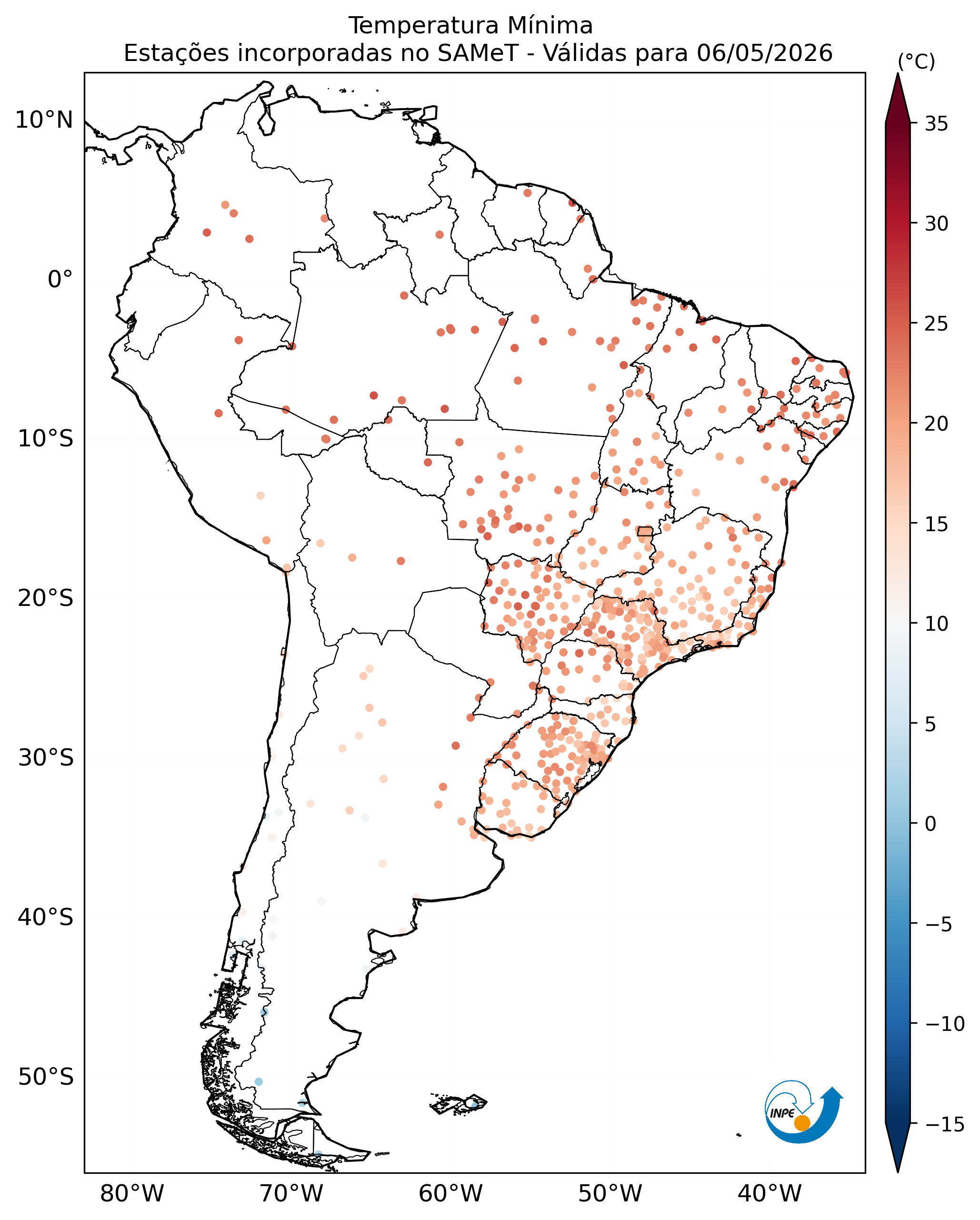 Mapa CPTEC TMIN_OBS