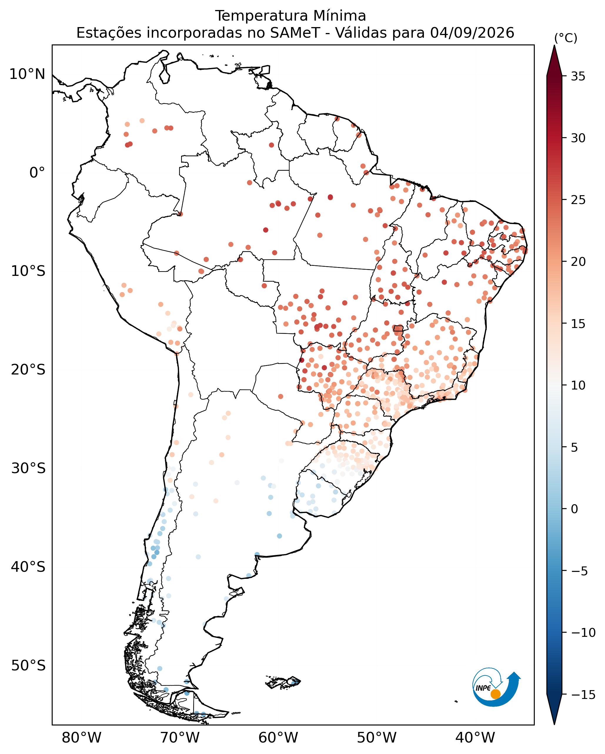 Mapa CPTEC TMIN_OBS