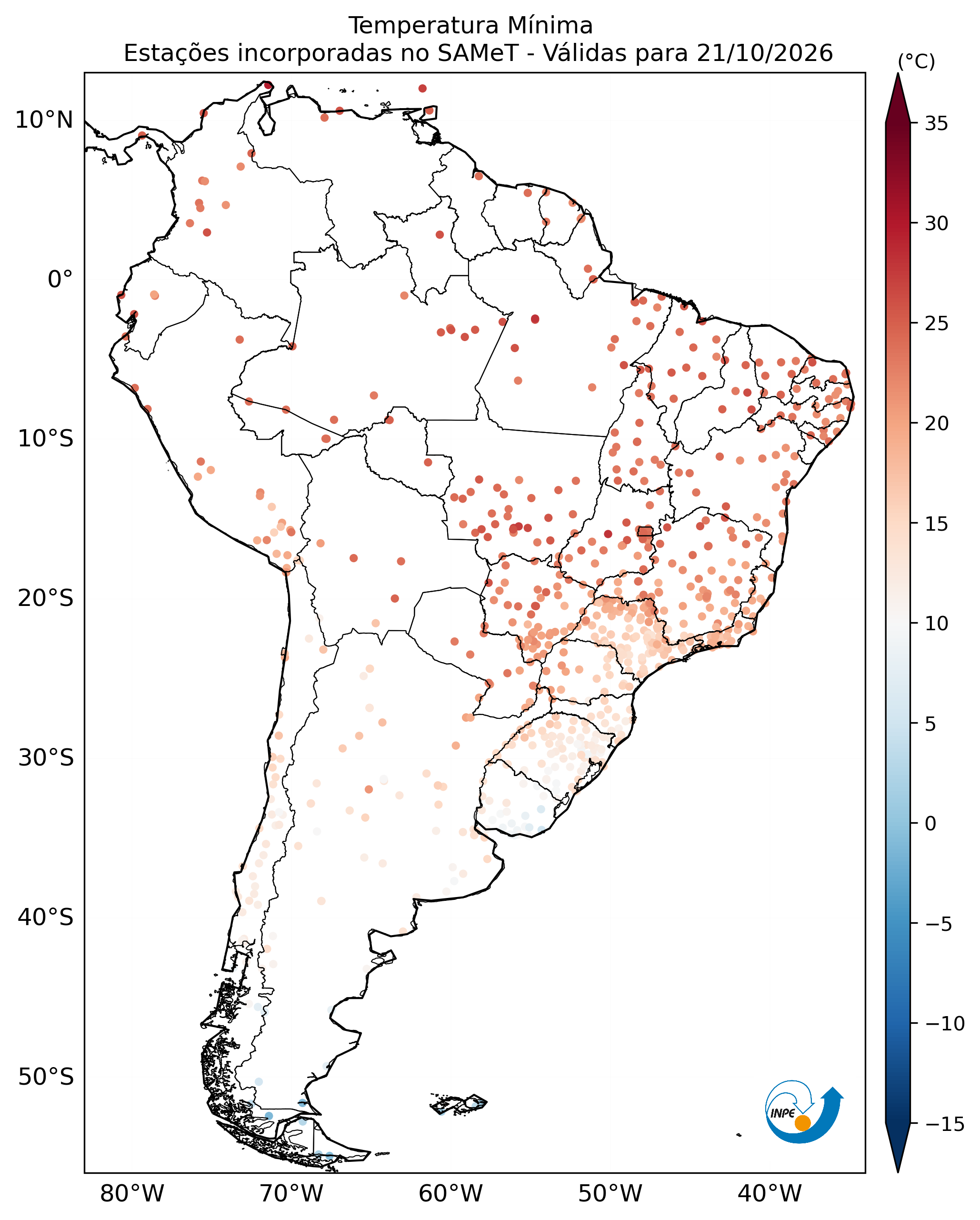 Mapa CPTEC TMIN_OBS
